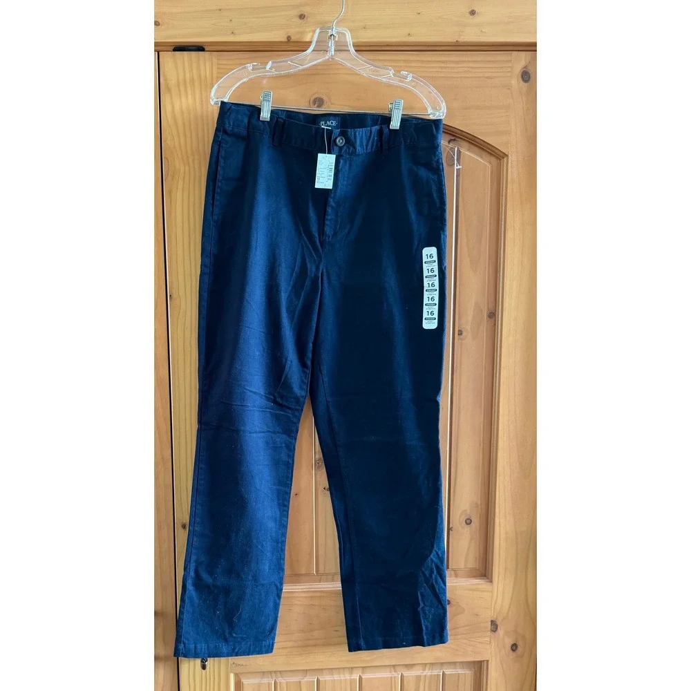 The Childrens Place Boys Navy Blue School Uniform Pants